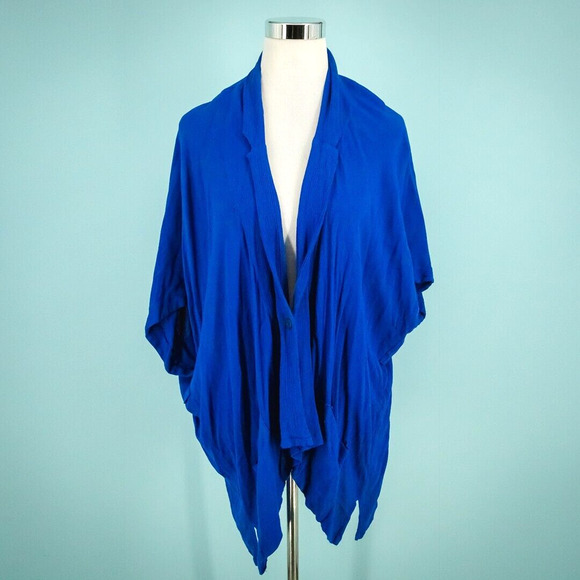 Kaliyana One Size Short Sleeve Button Oversized Kimono Artsy Lagenlook Jacket - Picture 1 of 6